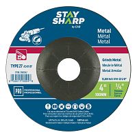 4&quot; x 1/4&quot;  Depressed Center Wheel Metal Grinding Flat Wheel Type 27  Professional Abrasive  